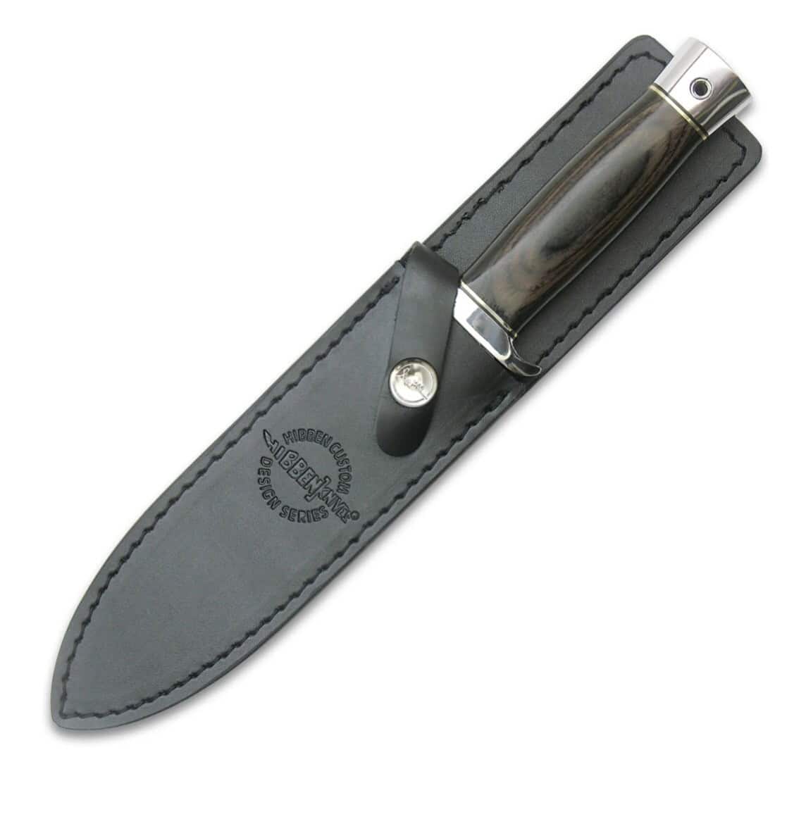 Gil Hibben double edge fixed blade boot knife with sheath.