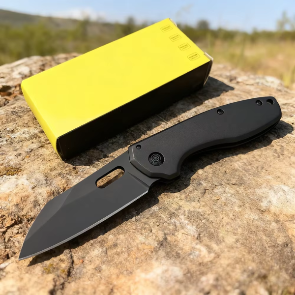 FOLDING KNIFE, 440 BLADE, STEEL HANDLE DA103