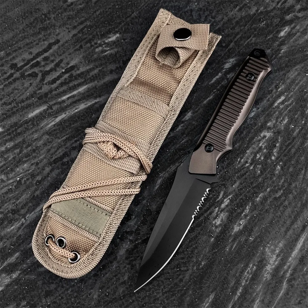 440C STEEL BLADE, ALUMINUM HANDLE HUNTING KNIFE 140BK - Image 7